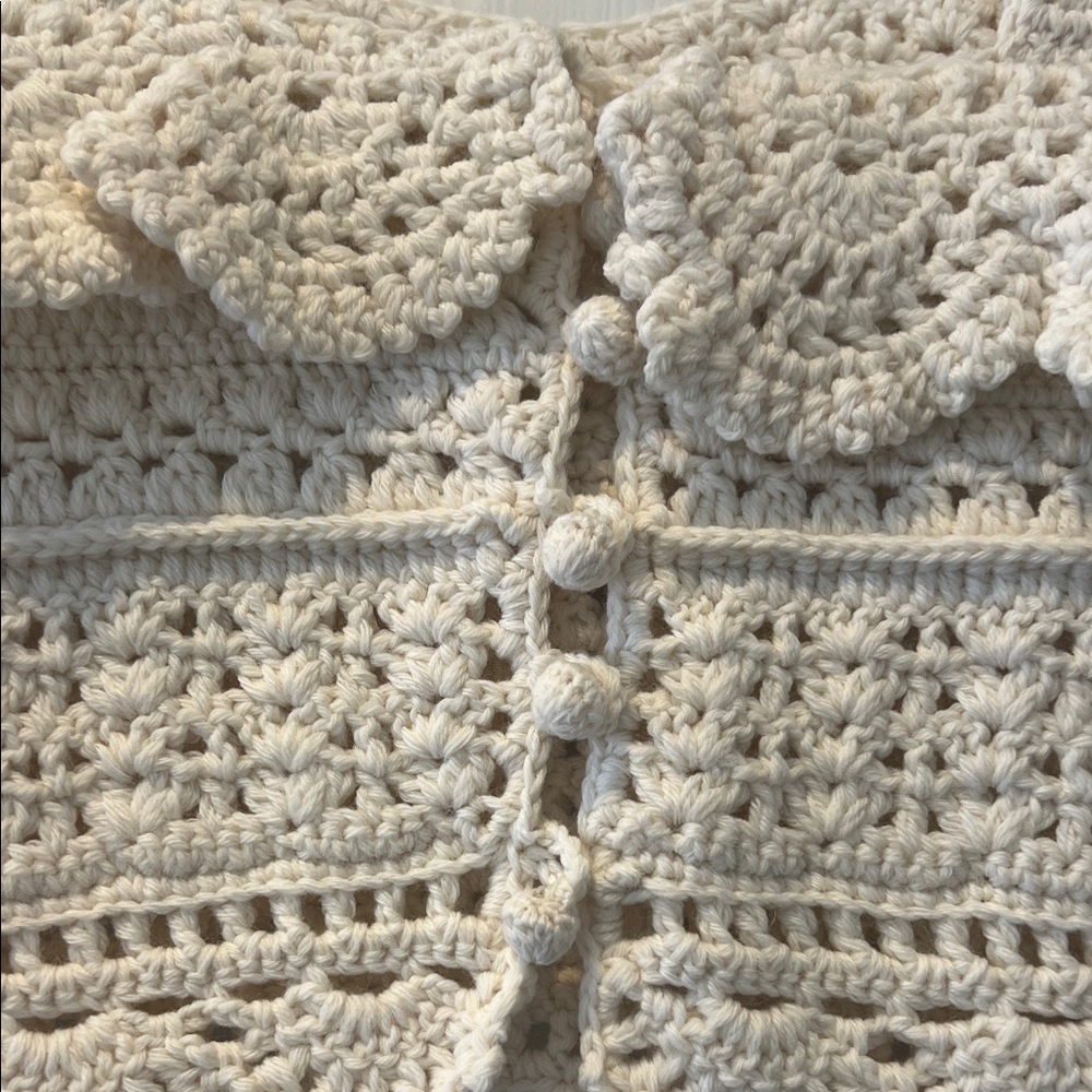 NWOT SEA Rylee Cream Crochet Crop Top Size XS - Picture 7 of 11